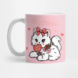 Sagittarius Sassy Valentines Kitty Mug